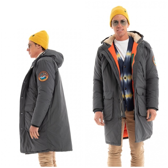 Scotch & Soda ~ Heavy Weight Padded Parka in Red - Picture 6 of 14